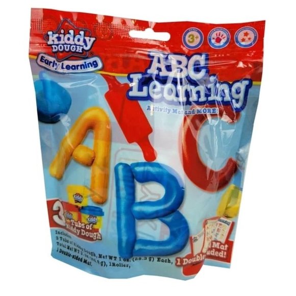 Kiddy Dough Early Learning ABC Learning Activity Mat and More Play Dough, 32 PCK - Picture 2 of 4